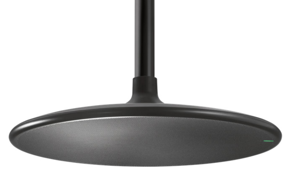 CEILING ARRAY MICROPHONE, ROUND, BLACK - DIGITALLY STEERABLE COVERAGE